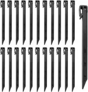 30 Pieces 10 Inch Plastic Ground Stakes, Plastic Landscape Edging Spikes, Lan...