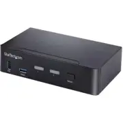 Startech SV231DPUCA USB C KVM SWITCH, 2 PORT DISPLAYPORT KVM W/ 4K 60HZ UHD HDR