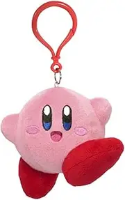 Sanei Kirby Plush Jumping Keychain, Pink