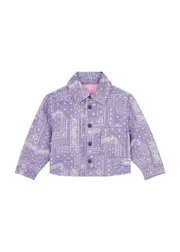 Palm Angels Kids Astro Paisley Reversible Quilted Rayon Jacket (4-12 Years) - Lilac - 12YR (12 Years) 12YR (12 years)