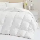 HEYCUZI DOWN FEATHER COMFORTER KING SIZE - ALL SEASON HOTEL DUVET INSERT -WHITE