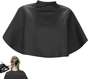 Hair Salon Cape - Waterproof Short Hair Cut Cover | Black Adjustable Hair Dying C ape Makeup Apron, Salon Equipme nt Barber Shop Supplies for Men Women