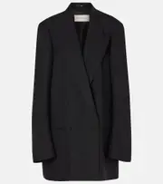 [Dries Van Noten] Dries Van Noten Double-breasted wool blazer AU 10 black