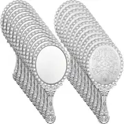 Elegant 48-Piece Silver Handheld Mirror Set - Lightweight & Travel Ready