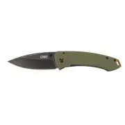 CRKT TUNA POCKET FOLDING KNIFE - DROP POINT, FINE EDGE BY LUCAS BURNLEY #2520