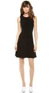 $295 NWT THEORY Charcoal Nikay Knit Sheath Dress HTF SEASONLESS ESSENTIAL LBD 2