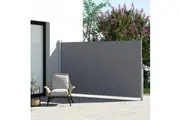 Instahut Side Awning Sun Shade Outdoor Retractable Privacy Screen 2X3M Grey