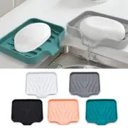 Soap Tray Sink Draining Rack Soap Holder Rack Silicone Soap Dish Holder Non-sl ]