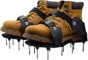 Lawn Aerator Shoes - Lawn Shoes with Spikes | Adjustable Hook & Loop Strap Spiked Manual Outdoor Tools for Soil Fertilizer Compost Sand Sod Dethatching Mowing Landscaping