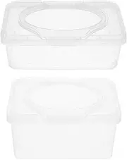 WOONEKY 2pcs Box Wet Wipes Storage Box Wipes Travel Case Tissue Holder Wipes Dispenser Wet Wipe Dispenser Tissue Boxes Covers Wipes Container Car Wipes Holder