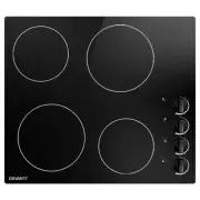 NNEDSZ 60cm Electric Kitchen Burner Cooker 4 Zone Knobs Control