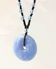 Round Charm Necklace.Feng Shui prosperity.