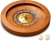 Roulette Sets 20 Inch Wooden Roulette Wheel with 4 Roulette Balls Leisure Table Games for Home Professional Use or Night Party Party Games