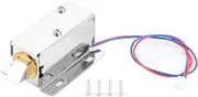 DC 12V Miniature Electromagnetic Lock, Electric Control Lock for Cabinet Drawer Box, Instantaneously Power on to Unlock, Simple Structure, Low Power Consumption/Easy Installation.