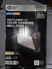 Commercial Electric 250W Equivalent Integrated LED Bronze Dusk to Dawn Wall Pack