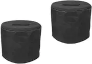 2pcs Patio Fire Pit Cover Oxford Cloth Outdoor Heater Cover Versatile Fit Fire Pit