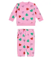 [Stella McCartney Kids] Stella McCartney Kids Baby printed cotton sweatshirt and sweatpants set M 3 pink