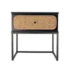 MORENA (RATTAN) BEDSIDE TABLE LAMP OCCASIONAL SIDE UNIT NIGHTSTAND 50X50CM