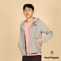 在飛比找momo購物網優惠-【Hush Puppies】男裝 外套 機能連帽防風刺繡狗外