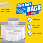 100-1000x 12 Sizes Zip Lock Plastic Bags Thick Resealable Ziplock WHOLESALE BULK