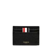 [Thom Browne] Thom Browne Grosgrain-tab Leather Cardholder ONE SIZE BLACK
