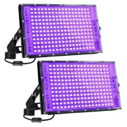 2 Pack 150W LED Blacklight, UV Black Lights for Glow Party, IP65 Waterproof