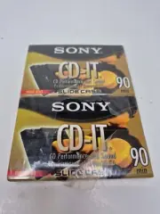 2 Sony High Bias 90 Min CD-IT Slide Case Audio Cassette Tape New
