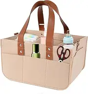 Nevalerra Nappy Storage Organiser, Diaper Bag - Baby Felt Storage Bag with Large Capacity - Baby Travel Storage Bag, Car and Nursery Organiser for