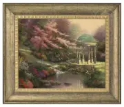 Thomas Kinkade Pools of Serenity 16 x 20 Brushstroke Vignette Framed