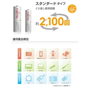 FUJITSU 富士 低自放電池 3號 【eYeCam】2100回 充電電池 三號 同 三洋低自放 eneloop