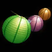 Mardi Gras Carnaval Festive Paper Lantern String Light COMBO Kit (31 FT)