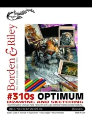Borden & Riley #310 Optimum Drawing Sketch Pad, Top Spiral, 8 x 10 Inches