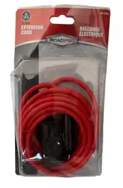 RoadPro 12-Volt 12' Extension Cord With Cigarette Lighter Plug 12-Volt Adapters