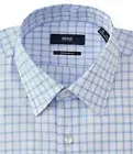 HUGO BOSS ENZO US BLACK LABEL DRESS SHIRT REGULAR FIT POINT COLLAR WHITE -NWT