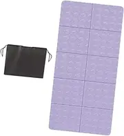 yuksok Foldable Yoga Mat with Carrying Bag TPE Indoor Outdoor Exercise Pilates Mat Nonslip for Home Floor Exercises Dancing Workouts