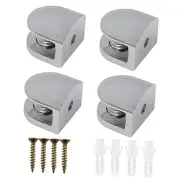 Glass Clamp 4PCS Adjustable Frameless Rectangle Glass Shelf Holders Support