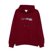 [Calvin Klein] Calvin Klein Logo-print Hoodie M RED