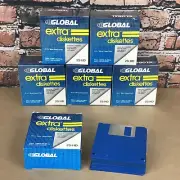 50 New 3 1/2" Floppy Disks Global Extra Diskettes 3.5" 2S/HD