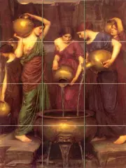 Waterhouse Danaides Mural Ceramic Backsplash Tile #83