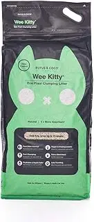 Rufus & Coco Wee Kitty Eco Plant Clumping Litter | Natural Flushable Tofu Clumping Cat Litter | Low Tracking Biodegradable Wheat & Soy fibres | Super Absorbent Soy Bean Fibres | 9kg bag