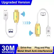 30m Wireless Transmit Display Cable USB HDMI Extender Video Transmitter Receiver