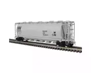 Atlas 3001445-2 3-Bay Cylindrical Hopper #332958 Norfolk Western, O Gauge