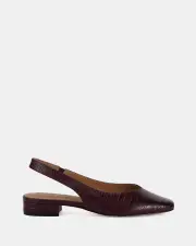 Shelly Shen Maisey/Wine Lizard Womens Shoes 09