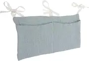 ORFOFE Cotton Stroller Storage Bag Mesh Pouch for Toys Pacifiers More Portable Decorative Organizer for Bassinet Bed