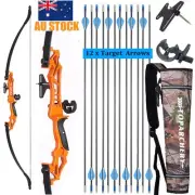 Archery 53" Recurve Bow and Arrows QUIVER for Adult / Beginner Hunting Target