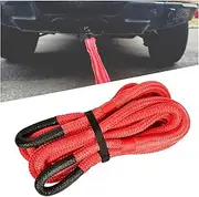 22mm X 6m Recovery Tow Rope 12000kg/26400lb Breaking Strength, Nylon Kinetic Recovery Rope for ATV, UTV, Truck(Black)