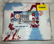 The Elf on the Shelf Santaverse Twin 3 Piece Sheet Set 100% Polyester