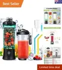 Portable Blender Smoothie Maker, 20Oz Type-C Rechargeable Juicer Blender 6 Bl...