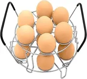 Stackable Egg Steamer Rack Trivet with Heat Resistant Handles Fits 5,6,8 Quart Instant Pot Cook 14 Eggs，Stainless Steel Multipurpose Upgrade Egg Steamer Rack