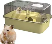 Large Hamster Cage, Clear Acrylic Hamster Habitat Pet Observation Cage Gerbils Accommodation Small Animal House Easy Access & Cleaning, 46x31x24cm